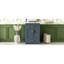 Meuble-lavabo 24 po en bleu, lavabo intégré, armoire à 2 portes avec tiroir pleine extension, peu encombrant, quincaillerie, robinet standard compatible avec robinet escamotable en céramique-132971848