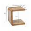 C-Shaped Acacia Solid Wood Side Table