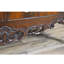 Commode triple boules et griffes en acajou