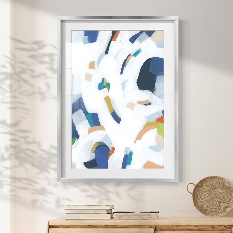 Bright Orbit II -Framed Print, 25.5" H x 17.5" W, Silver