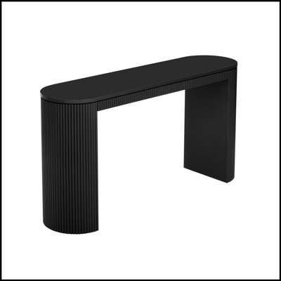Console incurvée à rayures verticales uniques, pour un décor moderne et élégant