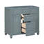Meuble-lavabo simple 36 po avec 4 tiroirs et 2 armoires, meuble de rangement pour la salle de bain, meuble-lavabo avec cadre en bois massif 36 po