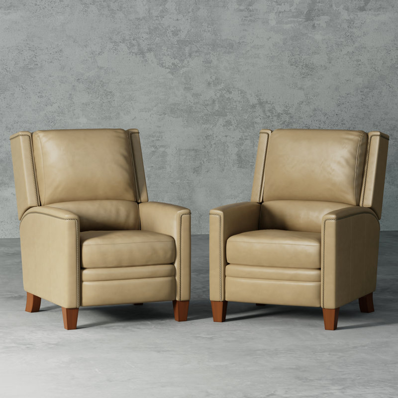 Ensemble de deux fauteuils inclinables manuels Sondrio, Luxe latte
