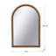Miroir mural 24 po x 35,8 po avec cadre en bois de pin, brun