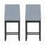 Tabouret gris à hauteur de rassemblement, ensemble de 2