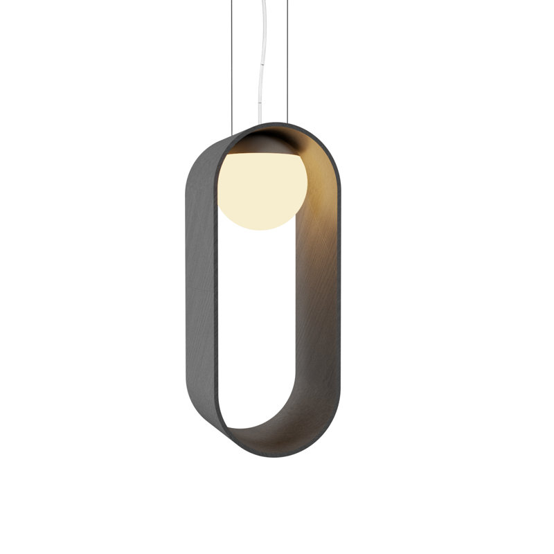 Luminaire suspendu Sfera Accord, Gris plomb organique