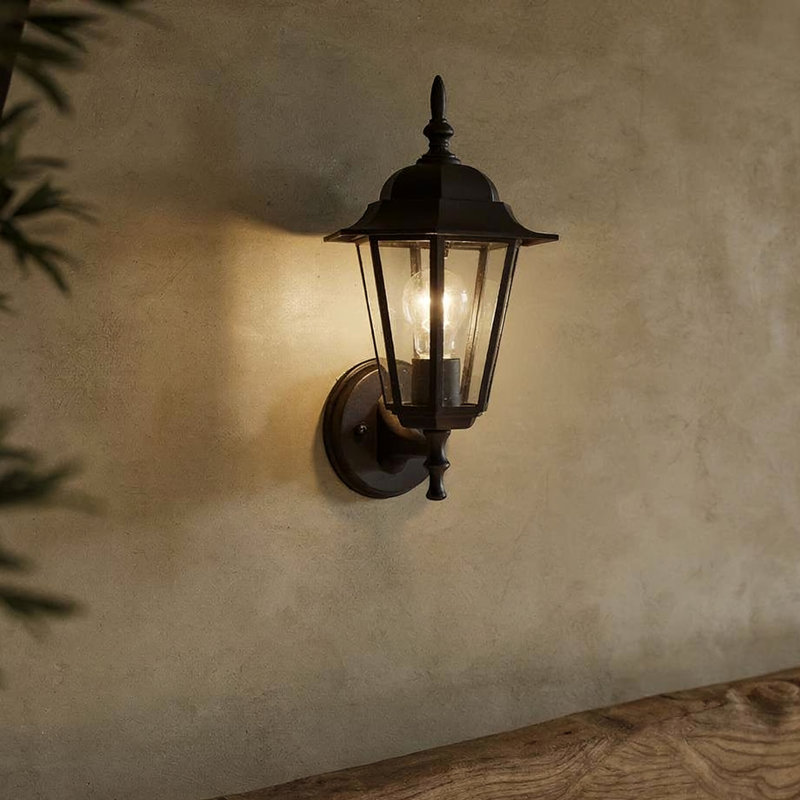 Berkett Steel Retro-style Wall Light, Matte Black