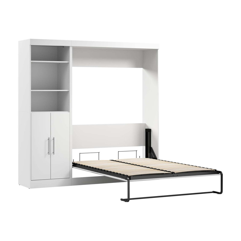 Velora Murphy Storage Bed, White, Full