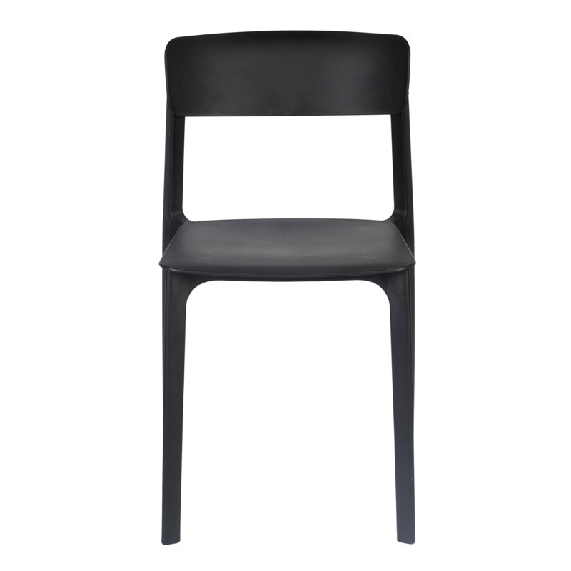 Outdoor Dining Side Chair, Black