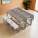 Teneile 59" Wide Transitional 8-Piece Counter Height Dining Set With USB Ports