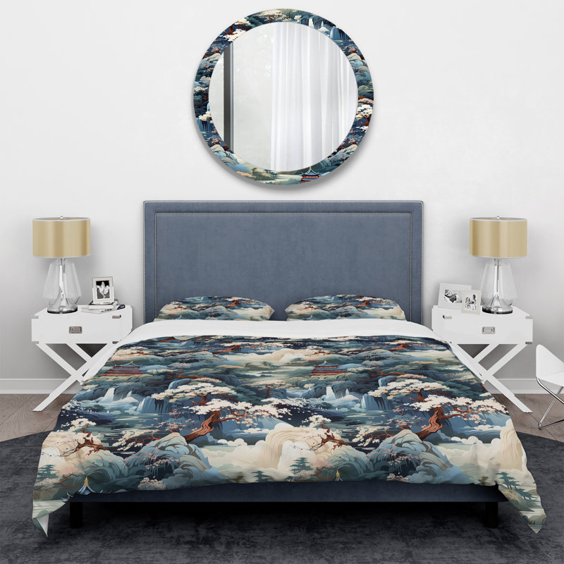 Literie Temple Serenity I, Housse de couette simple + 1 taie décorative stan
