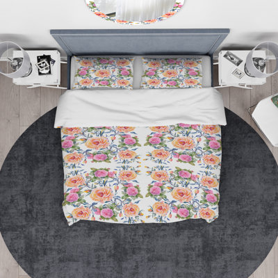 Ensemble de housse de couette designart fleurs
