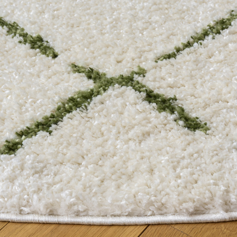 Arizona Shag Performance Abstract Indoor Rug, Round 6'7"