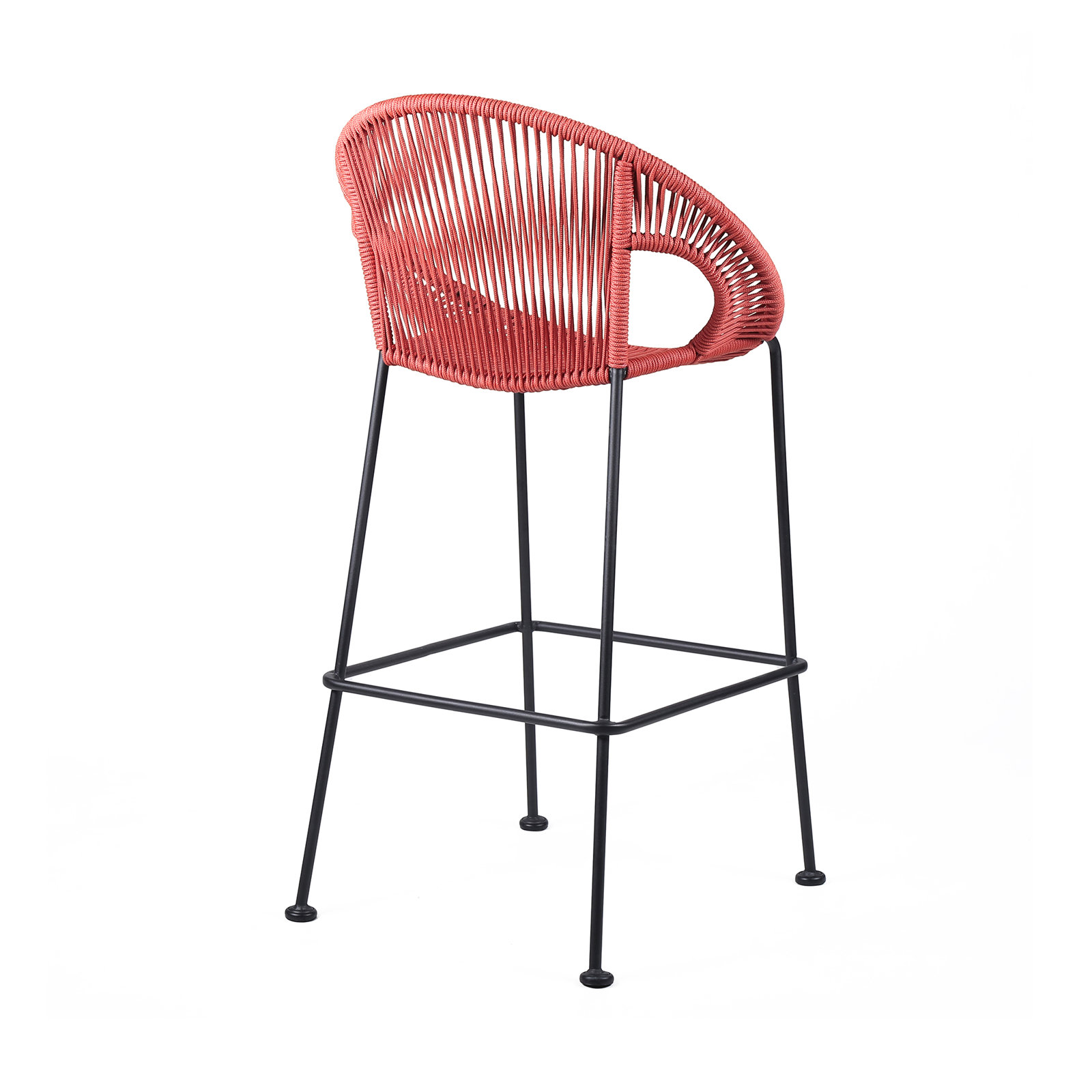 Champlost Patio Bar Stool, Brick Red, 26"