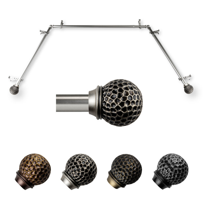 Tringle à rideaux 13/16 po Celio, Nickel satiné