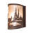 8" Wide Deer At Lake Left Wall Sconce