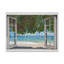 Impression sur toile, fenêtre, plage, sable, vue sur la nature, photographie, réalisme, paysage-1093052124