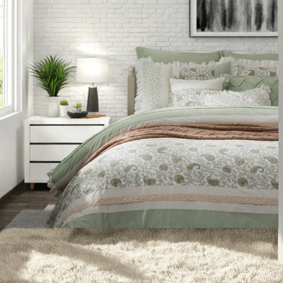 Ensemble de literie pour grand lit en percale de coton
