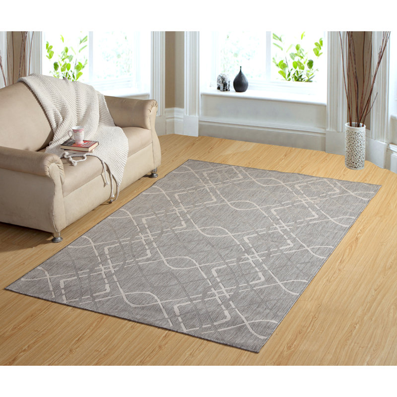 Geometric Indoor Rug, Rectangle 3'11" x 5'7"