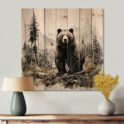 Hafsah - Animals Wood Print On Natural Pine Wood