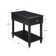 24" Tall Rustic Solid Wood End Table With Built-In Power Outlet And USB Port