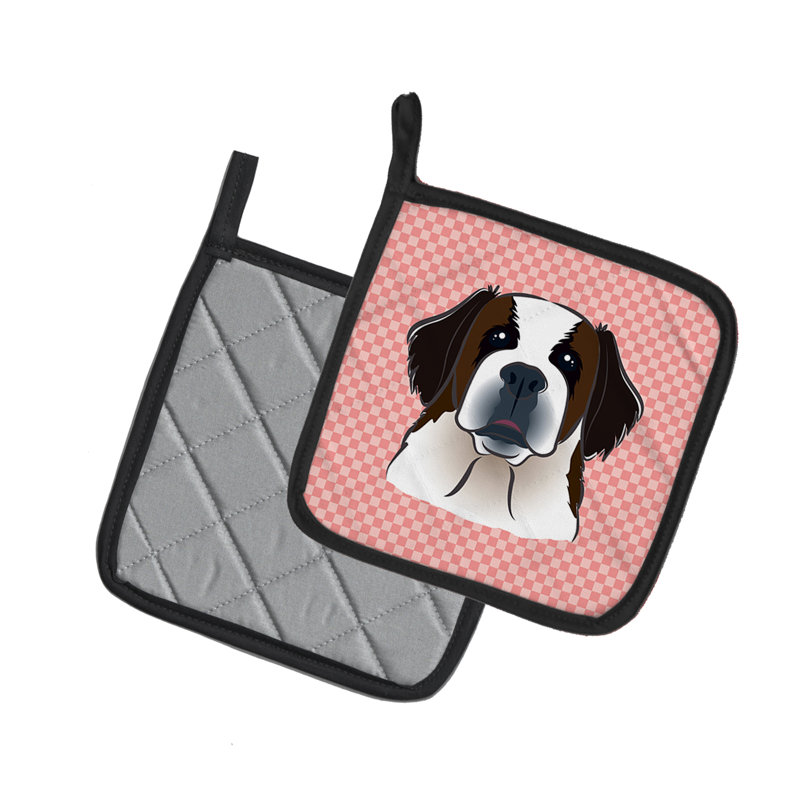 Cuisinier poignée saint-bernard caroline Checkerboard, Rose