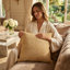 Coussin de luxe texturé brun-roux Ebony-1958751038-1958751026