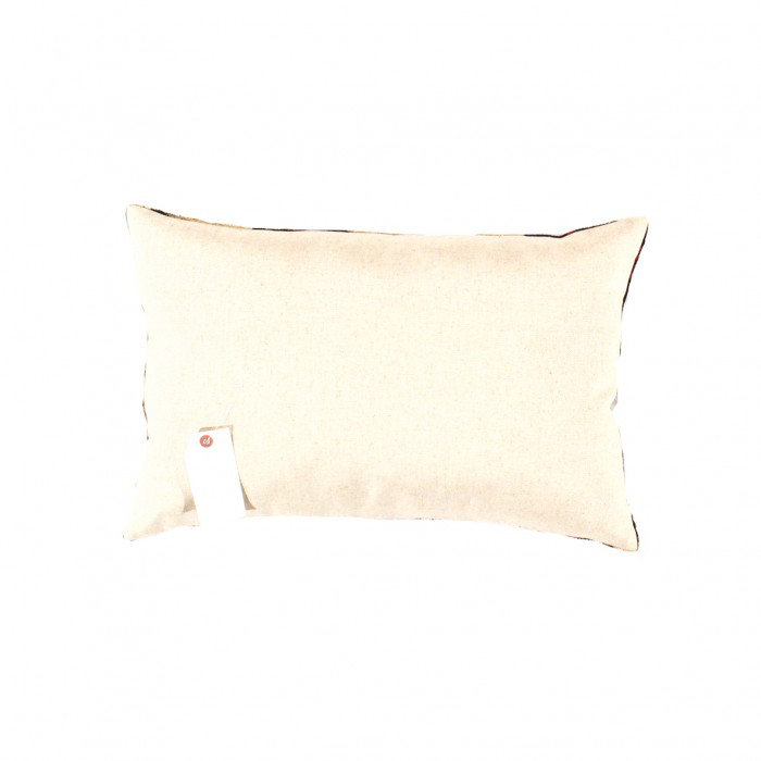Oreiller en soie TI 162 TI 162, Ikat noir / rouge / beige
