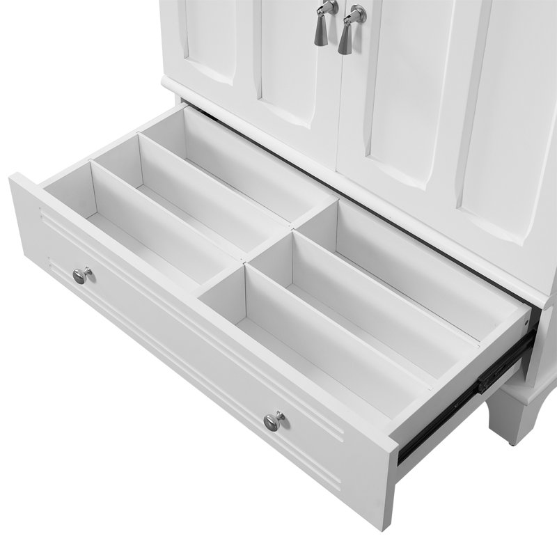 Meuble-lavabo 30 po avec lavabo en céramique, Blanc