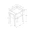 2 Rectangular Accent Table With Black Laminate And Metal Support For Bedroom, Living Room, Side Contemporary Legs Side, End Use