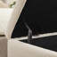 Élégant tabouret de lit avec tissu et option de rangement secret