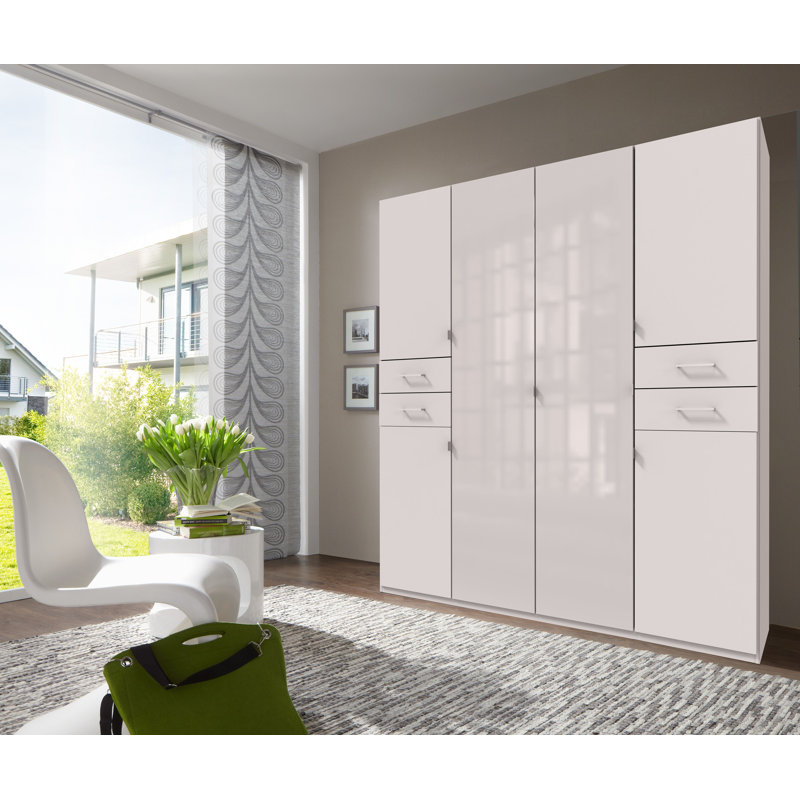 Ramont 6 Door Manufactured Wood Wardrobe, White