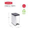Deco Slim Bin Waste Bin 25L With Foot Pedal Silver Metallic