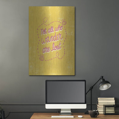  'Not All Who Wander' by Club Daydream Metal Wall Art, 24" x 36"