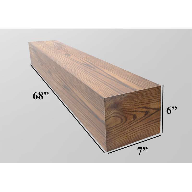 Haxhire Oak Accent Shelf, Ebony, 6" H x 68" W x 7" D