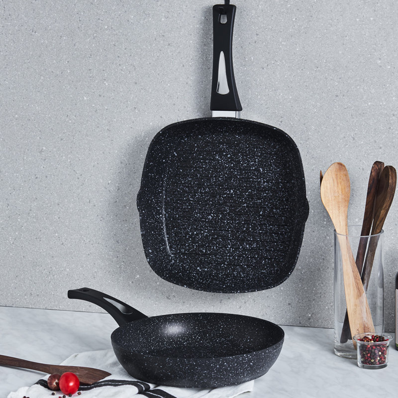 Karaca Defne Biogranite 2-Piece Pan Set, Black