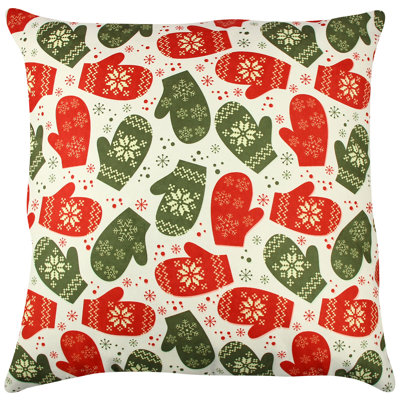 Housse et insert de coussin carré en mélange de coton Nanci