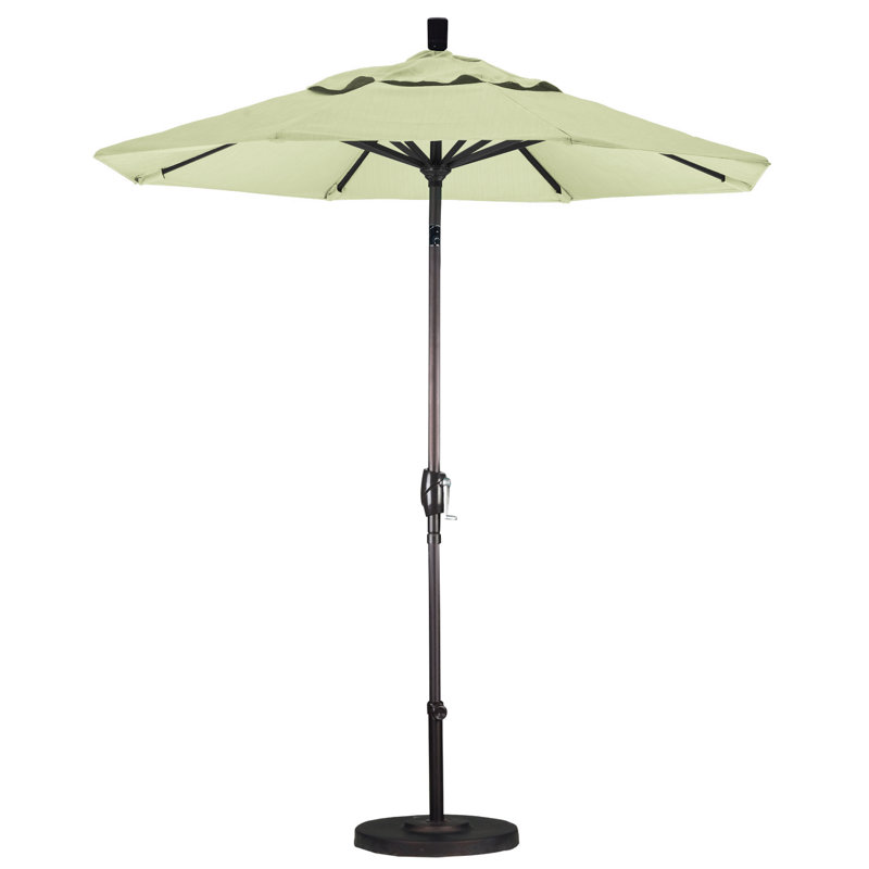 Parasol de marché 7,5', Sunbrella®, Toile Sunbrella® perroquet, Noir