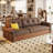 Coffee 100% Polyester Standard Sofa cushion Loveseat