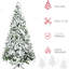Arbre de Noël artificiel de 9 pi de hauteur avec neige floquée, apparence réaliste, mise à la terre stable, hauteur, installation facile