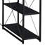 Bureau noir avec tablettes ouvertes et huche-2066194396