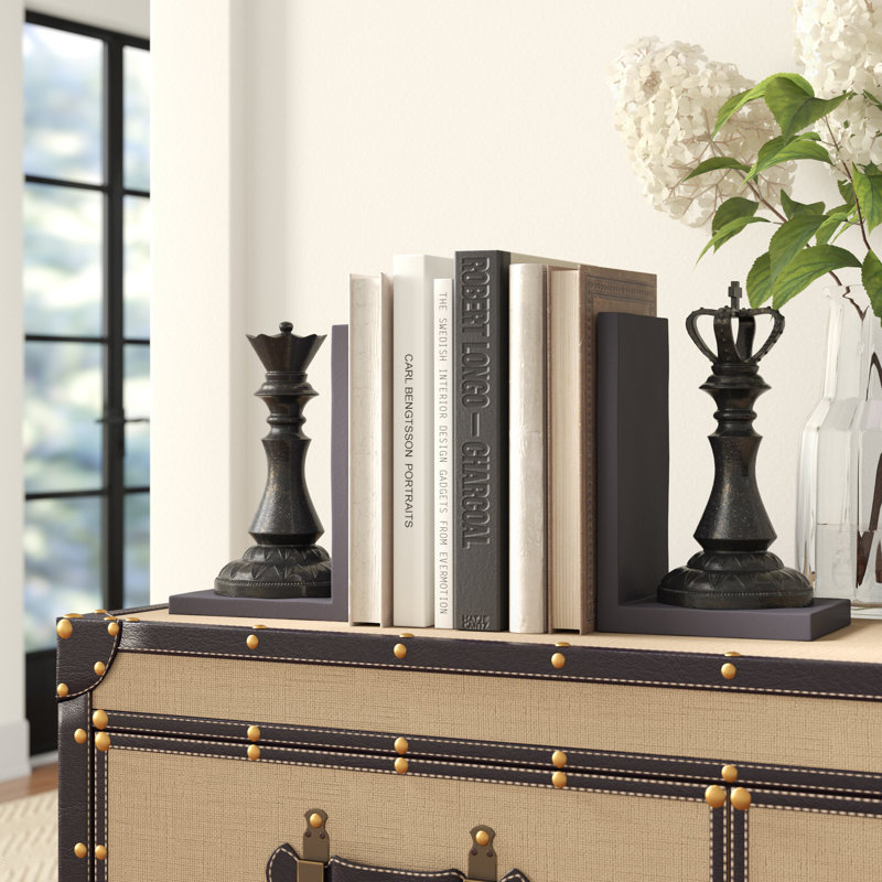 Non-Skid Polystone Chess Bookends