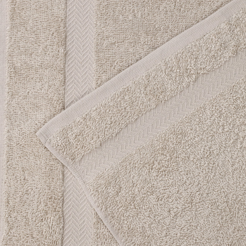 Ensemble de serviettes de bain en coton léger à séchage rapide, Gant de toilette - paquet de 24, Pierre