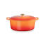 Le Creuset Signature Round Dutch Oven With Crucible Knob, 7.25 Qt. - Flamme Dorée-631028619