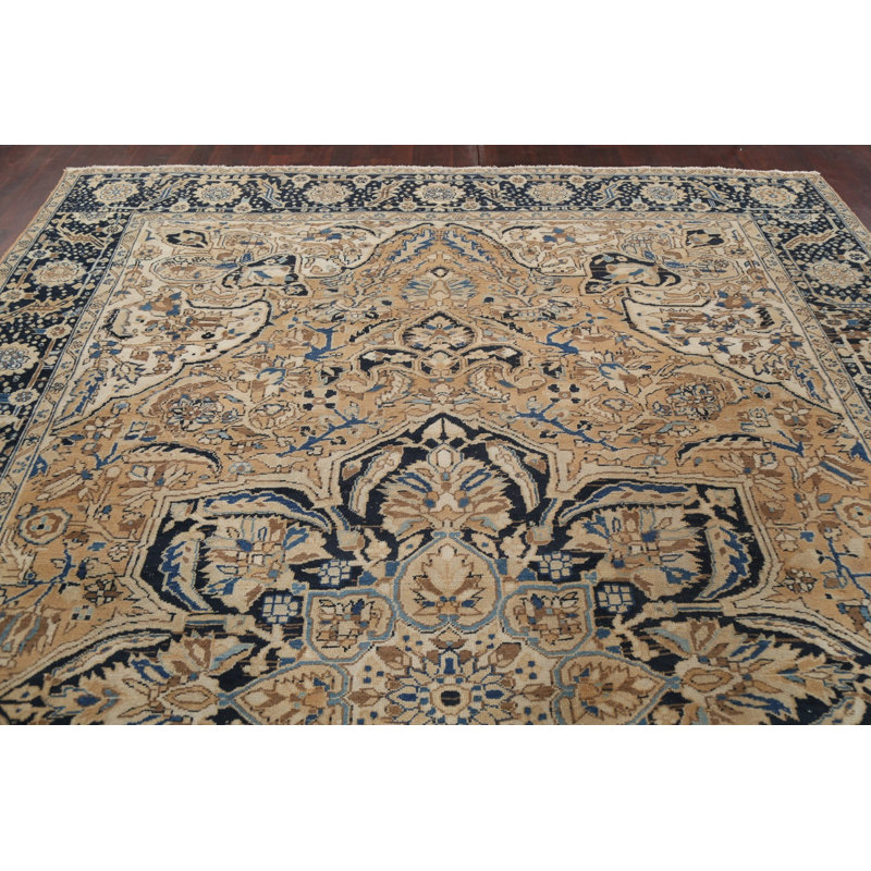 Très bon (velours uniformément bas) Heriz beige floral; géométrique; oriental