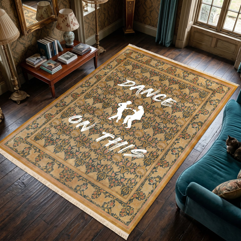 Tapis damassé rétro 7 pi x 10 pi