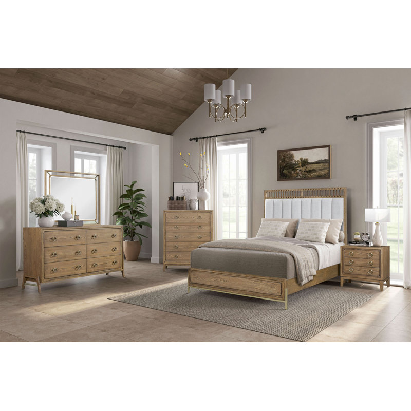 Upholstered And Strap Panel Bed
