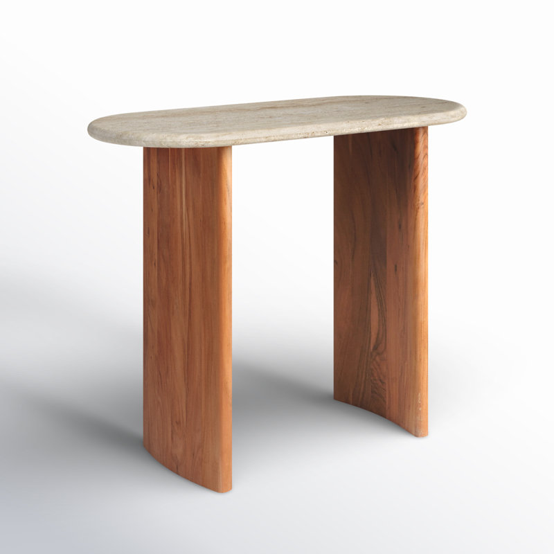 Catalena 39'' Stone Top Console Table