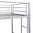 Silver Metal Bunk Bed With Trundle - And Reliable Modern Frame Construction-1219448989