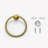 Wall Mounted Towel Ring With Installation Hardware-71878585